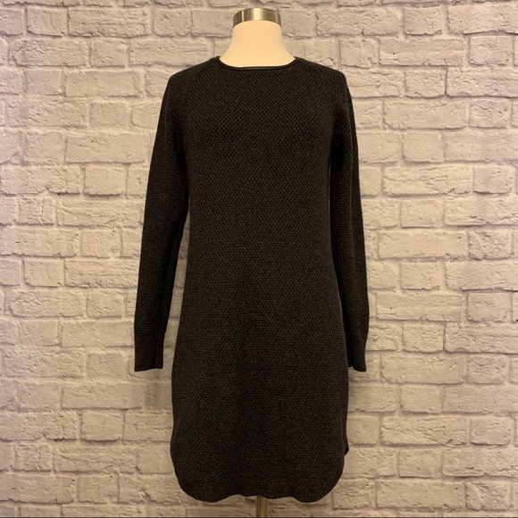 ❗️3/$20❗️Loft Charcoal Gray Sweater Dress EUC - Picture 2 of 8